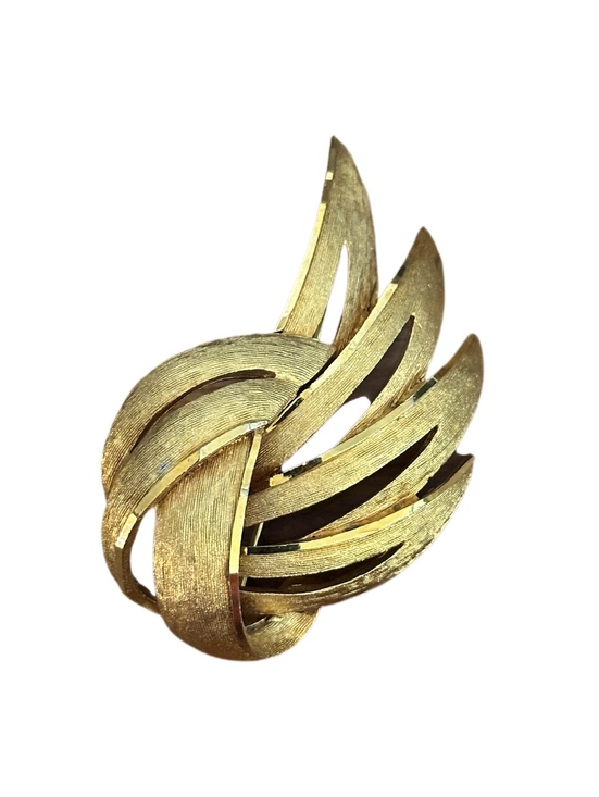 Jewelry - Vintage BSK Modernist Swirl Brooch